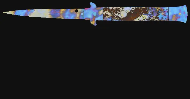 Stiletto Knife Case Hardened seed 502 playside