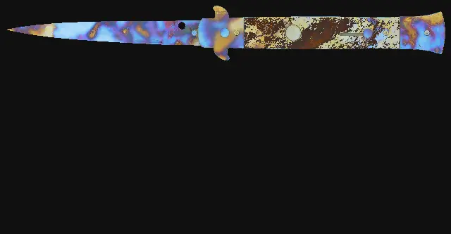 Stiletto Knife Case Hardened seed 818 playside
