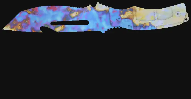 Survival Knife Case Hardened seed 77 playside
